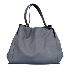 COACH Edie 31 Shoulder Bag F36675 Fog Blue Pebble Leather Slouchy Satchel
